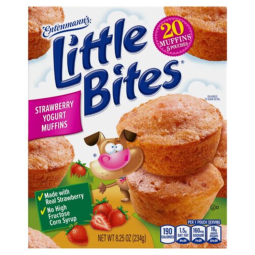 Entenmann's Little Bites Strawberry Yogurt Muffins, 20 count, 8.25 oz