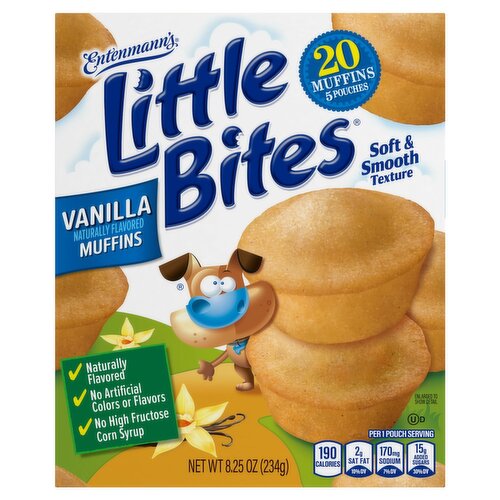 Entenmann's Little Bites Vanilla Muffins, 20 count, 8.25 oz