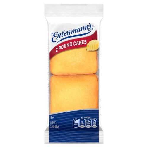 Entenmann's Pound Cakes, 2 count, 3.1 oz