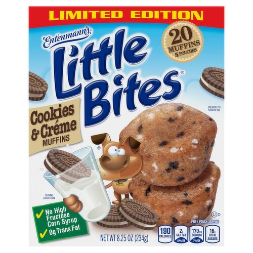 Entenmann's Little Bites Cookies & Créme Muffins Limited Edition, 20 count, 8.25 oz