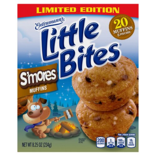 Entenmann's Little Bites S'mores Muffins, 20 count, 8.25 oz