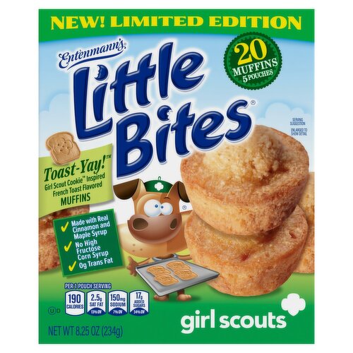 Entenmann's Little Bites Girl Scout French Toast Flavored Muffins Limited Edition, 20 count, 8.25 oz