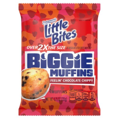 Entenmann's Little Bites Feelin' Chocolate Chippy Biggie Muffins, 4 count, 4.75 oz