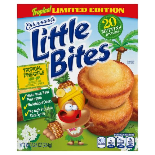 Entenmann's Little Bites Tropical Pineapple Muffins Limited Edition, 5 count, 8.25 oz