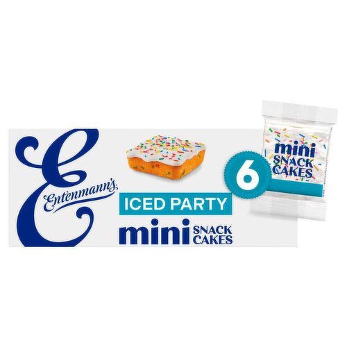 Entenmann's Iced Party Mini Snack Cakes, 6 count, 11 oz