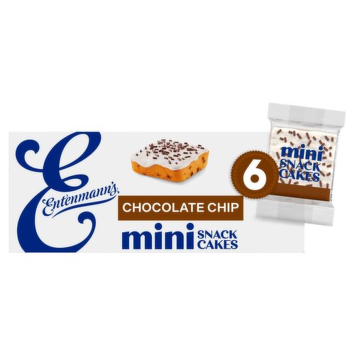 Entenmann's Mini Iced Chocolate Chip Snack Cakes, 6 count, 11 oz