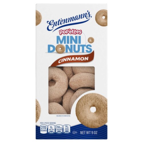 Entenmann's Pop'ettes Cinnamon Mini Donuts, 9 oz