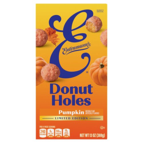 Entenmann's Pumpkin Donut Holes Limited Edition, 13 oz