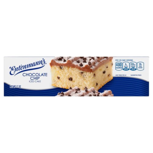 Entenmann's Chocolate Chip Iced Cake, 17 oz