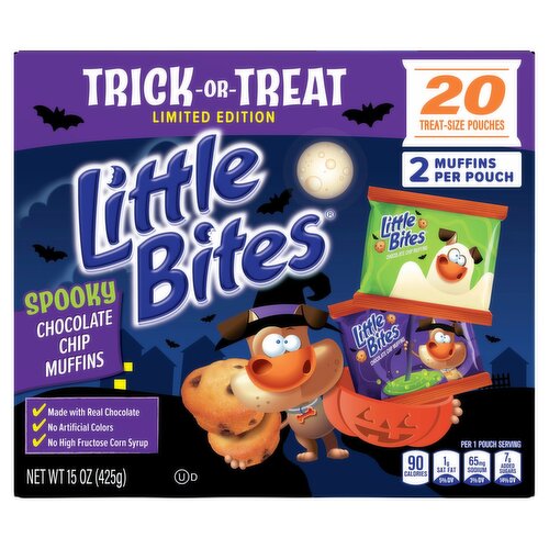 Little Bites Spooky Chocolate Chip Muffins Limited Edition, 20 count, 15 oz