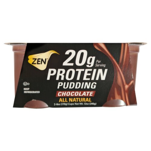 Zen Protein Chocolate Pudding, 6 oz, 2 Count