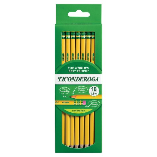 Ticonderoga #2 HB Sharpened Pencil, 18 count