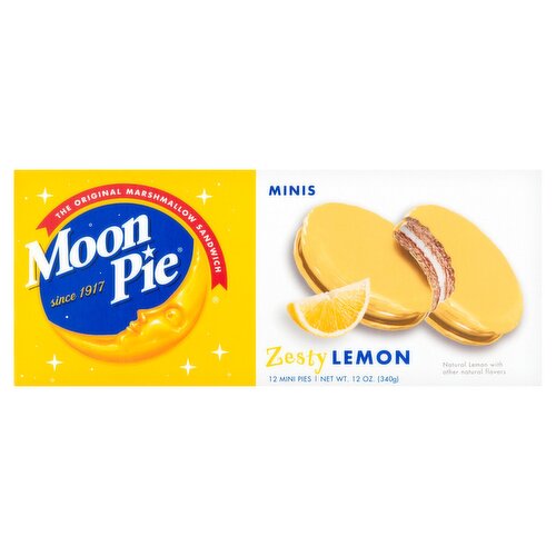 Moon Pie Zesty Lemon Mini Pies, 12 count, 12 oz