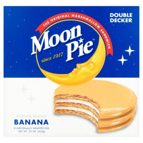 Moon Pie Banana Double Decker, 8 count, 22 oz