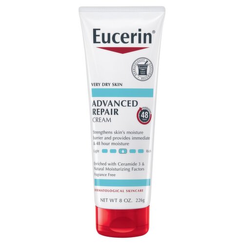 Eucerin Very Dry Skin Advanced Repair Cream, 8 oz