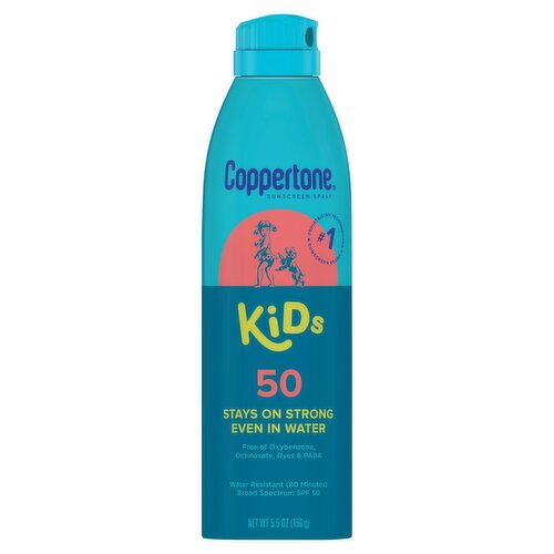 Coppertone Kids Broad Spectrum Sunscreen Spray, SPF 50, 5.5 oz