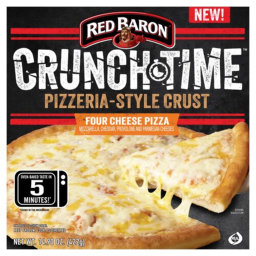 Red Baron Crunch Time Pizzeria-Style Crust Four Cheese Pizza, 14.90 oz