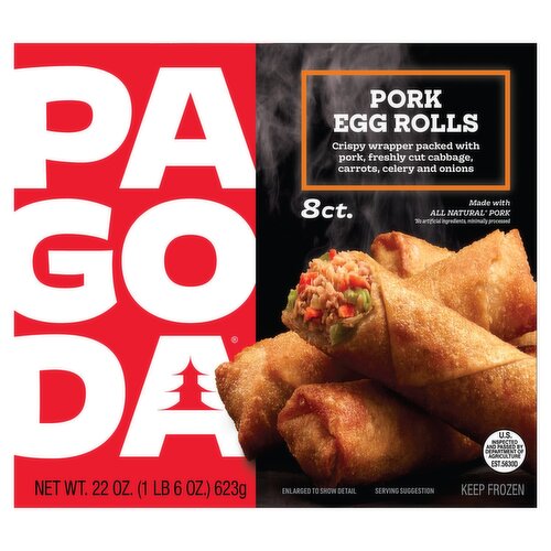 Pagoda Pork Egg Rolls, 8 count, 22 oz