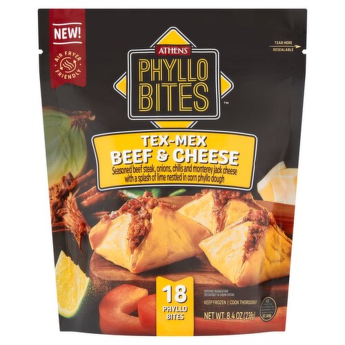 Athens Tex-Mex Beef & Cheese Phyllo Bites, 18 count, 8.4 oz