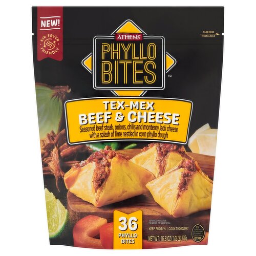Athens Tex-Mex Beef & Cheese Phyllo Bites, 36 count, 16.8 oz