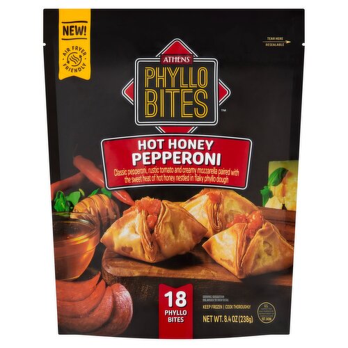 Athens Hot Honey Pepperoni Phyllo Bites, 18 count, 8.4 oz
