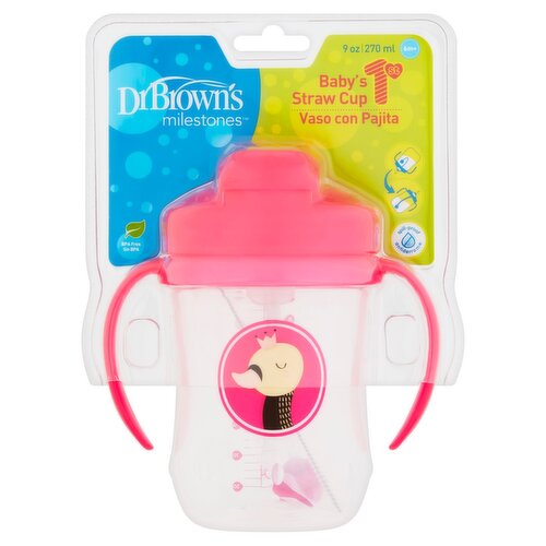 Dr Brown's Milestones 9 oz Baby's 1st Straw Cup, 6m+