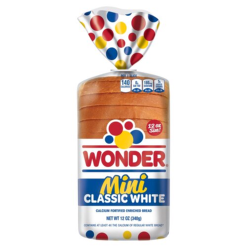 Wonder Mini Classic White Bread, 12 oz