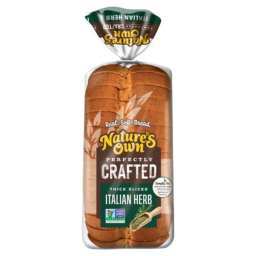 Nature's Own Perfectly Crafted Thick Sliced Italian Herb Bread, 22 oz