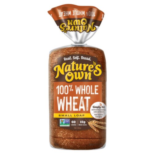 Nature's Own 100% Whole Wheat Small Loaf Bread, 12 oz