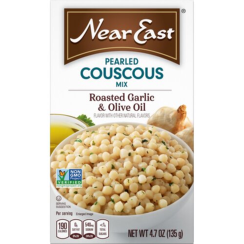 Near East Pearled Couscous Mix Roasted Garlic & Olive Oil 4.7 Oz