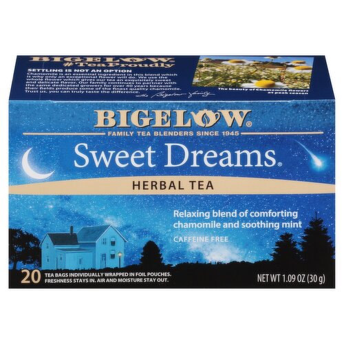 Bigelow Sweet Dreams Herbal Tea Bags, 20 count, 1.09 oz