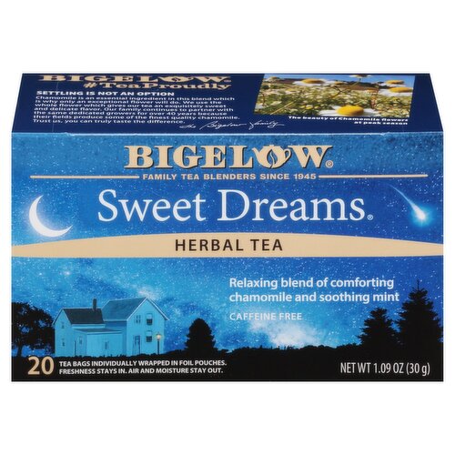 Bigelow Sweet Dreams Herbal Tea Bags, 20 count, 1.09 oz