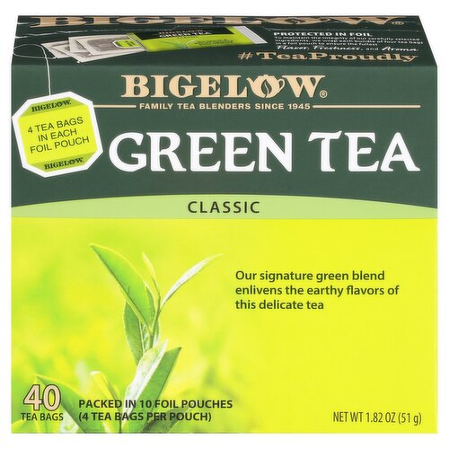 Bigelow Classic Green Tea Bags, 40 count, 1.82 oz