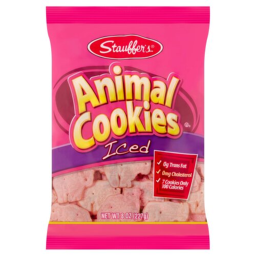 Stauffer's Iced Animal Cookies, 8 oz