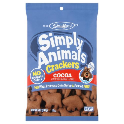Stauffer's Simply Animals Cocoa Crackers, 5 oz