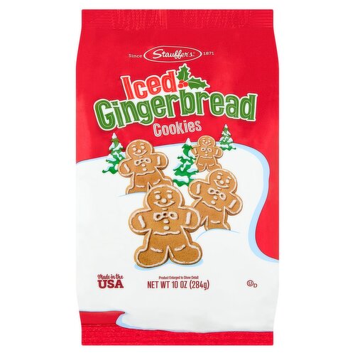Stauffer's Iced Gingerbread Cookies, 10 oz