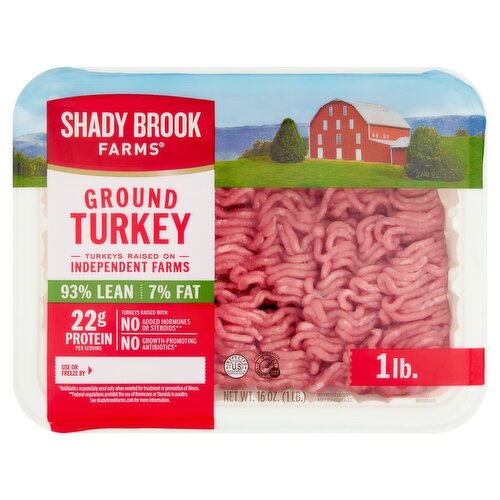 Shady Brook Farms 93% Lean 7% Fat Ground Turkey, 16 oz