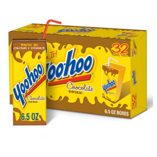 Yoo-Hoo Chocolate Drink Family Pack, 6.5 fl oz, 32 count