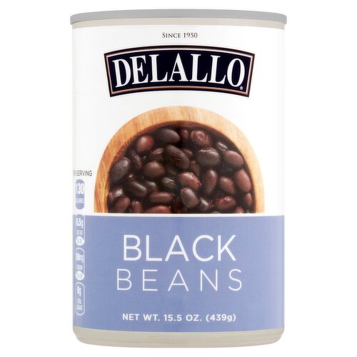 DeLallo Black Beans, 15.5 oz