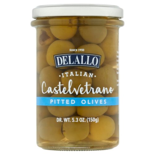 DeLallo Italian Castelvetrano Pitted Olives, 5.3 oz