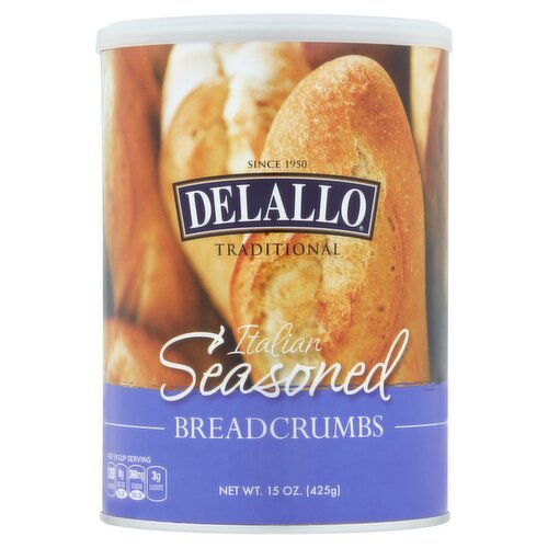 DeLallo Traditional Italian Seasoned Breadcrumbs, 15 oz