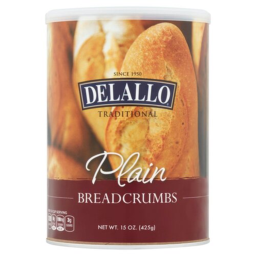 DeLallo Traditional Plain Breadcrumbs, 15 oz