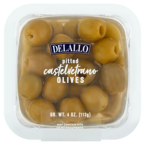 Delallo Pitted Castelvetrano Olives, 4 oz