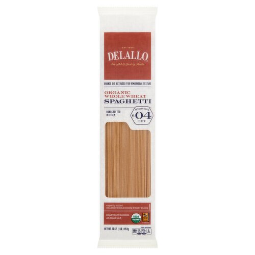 DeLallo Organic Whole Wheat Spaghetti Pasta, 16 oz