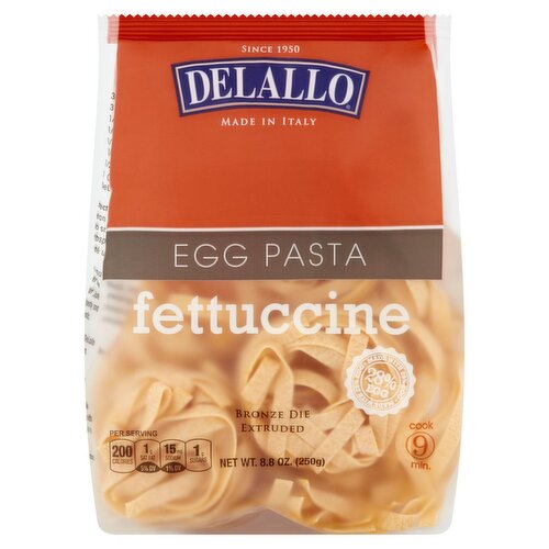 DeLallo Fettuccine Egg Pasta, 8.8 oz