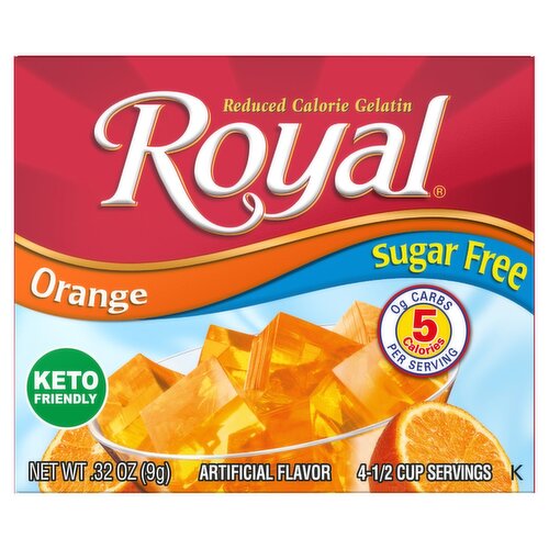 Royal Sugar Free Orange Gelatin, .32 oz