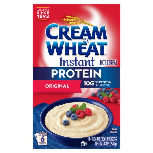 Cream of Wheat Original Protein Instant Hot Cereal, 1.34 oz, 6 count