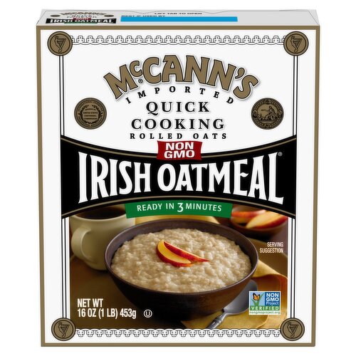 McCann's Quick Cooking Rolled Oats Irish Oatmeal, 16 oz