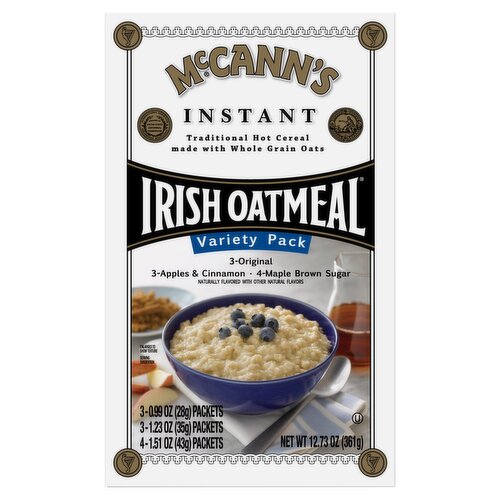 McCann's Instant Irish Oatmeal Variety Pack, 10 count, 12.73 oz