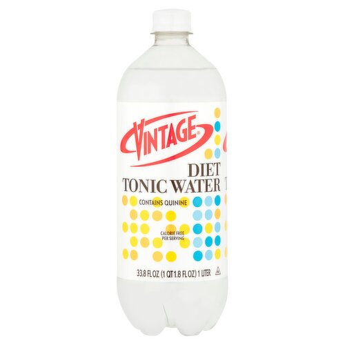 Vintage Diet Tonic Water, 33.8 fl oz